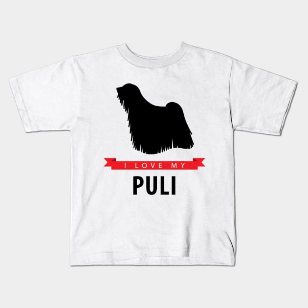 I Love My Puli Kids T-Shirt by millersye